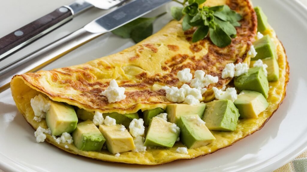 Avocado and Goat Cheese Omelette