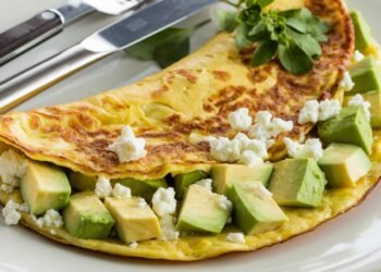 Avocado and Goat Cheese Omelette