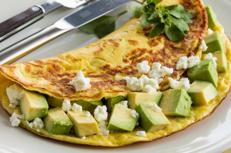 Avocado and Goat Cheese Omelette