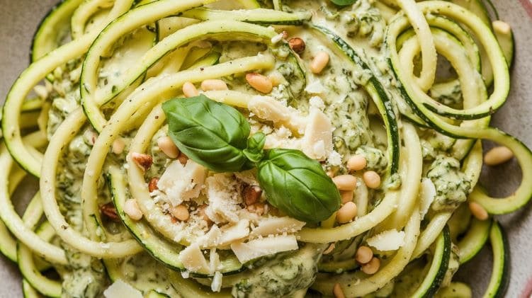 Zucchini Noodles with Pesto Recipe