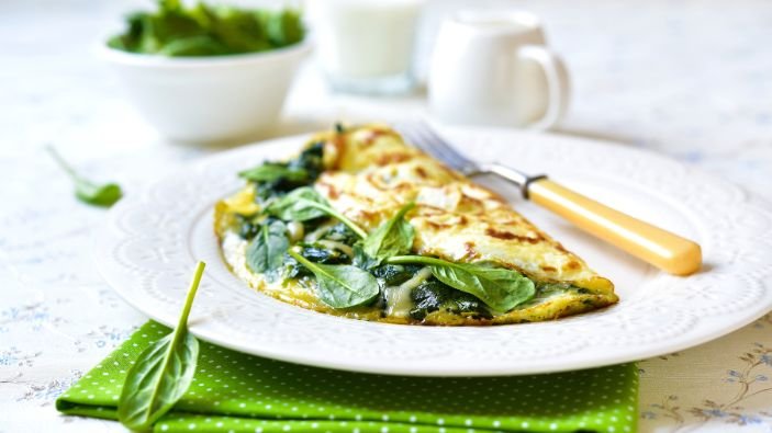 Keto Spinach & Feta Omelette