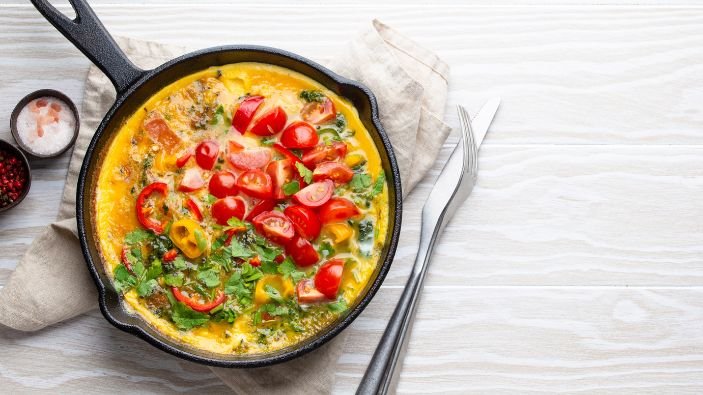 Masala Frittata with Avocado Salsa
