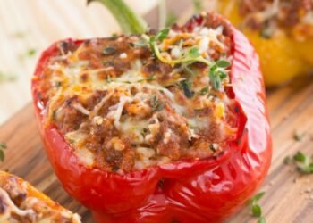 Mediterranean-Turkey-Stuffed-Peppers-Recipe