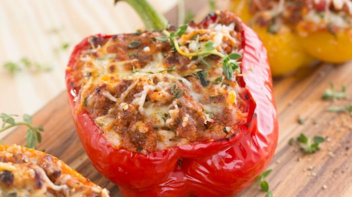 Mediterranean Turkey-Stuffed Peppers