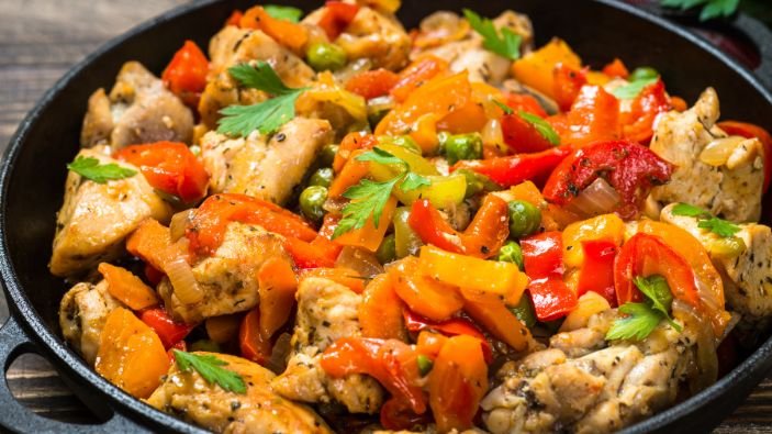 Spanish Chicken Traybake with Chorizo & Peppers
